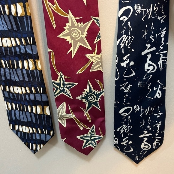 Silk Neck Ties 4”w x 57” Surry, KaiLong, & John Bull Set of 3 Men’s Ties - Picture 1 of 7
